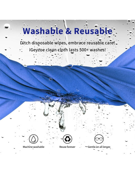 Paquete de 20 Paños de Microfibra iGeyzoe para Gafas