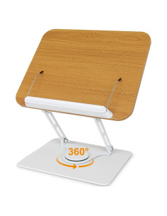 Soporte de Libro Trophable Plegable 360 con Clips y Base Antideslizante