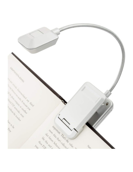 Luz de Libro LED WITHit Quad Clip On Plata - Brillo Regulable
