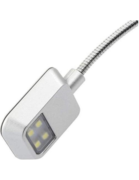 Luz de Libro LED WITHit Quad Clip On Plata - Brillo Regulable
