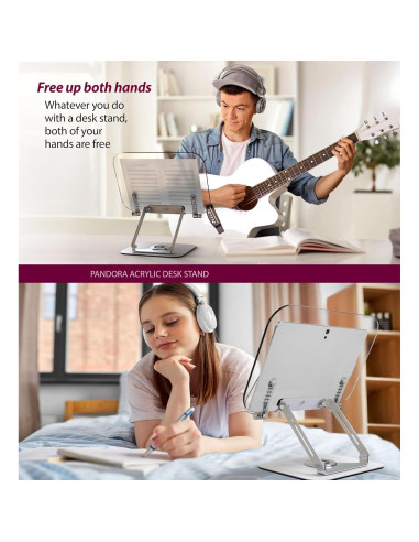 Soporte de Libro Plegable Pandorama 360 Acrílico 1.54 kg