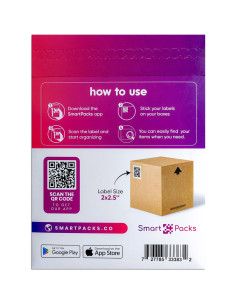 Etiquetas QR SmartPacks - 48 etiquetas para mudanza y almacenamiento 2