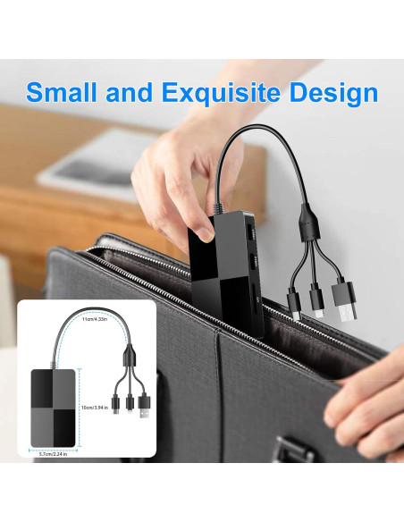 Adaptador Lector de Tarjetas 8 en 1 Bawanfa Plus USB-C