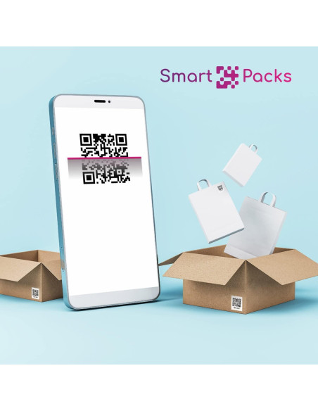 Etiquetas QR SmartPacks - 48 etiquetas para mudanza y almacenamiento