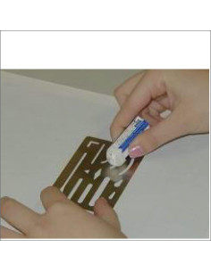 Escudo de Borrado Acero Inoxidable Labriciyon 9.4x6.1cm 26 Aberturas 2