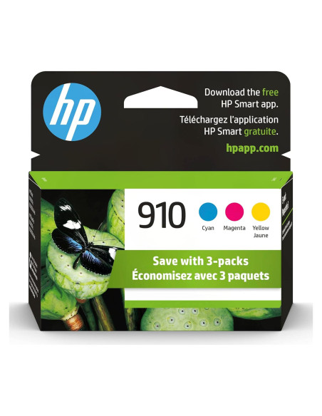 Cartuchos de Tinta Original HP 910 Cian, Magenta, Amarillo - 3 Cuenta Cartuchos de Tinta Original HP 910 Cian, Magenta, Amarillo - 3 Cuenta