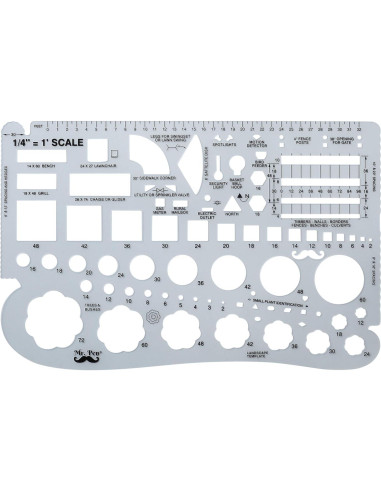 Juego de Plantillas de Paisaje Mr. Pen - 2 Piezas, Plástico