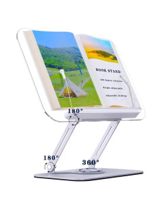 Soporte de Libro Acrílico YZDTECH Ajustable 360 1.47kg