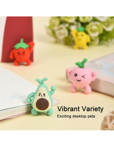 Borradores de Lápiz 3D Frutas HILAZA - 16 Piezas Coloridas