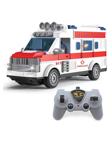 Ambulancia RC Dollox 1/30 Control Remoto 4 Canales LED