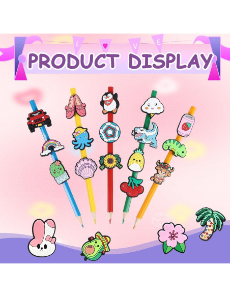 80 Tapas de Lápiz Multicolor Sanglow - Animales y Más