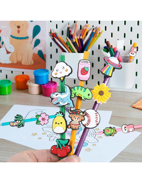 80 Tapas de Lápiz Multicolor Sanglow - Animales y Más