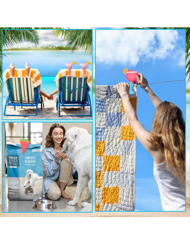 Clips para Toallas de Playa Honoson - 16 Piezas, 8 Estilos