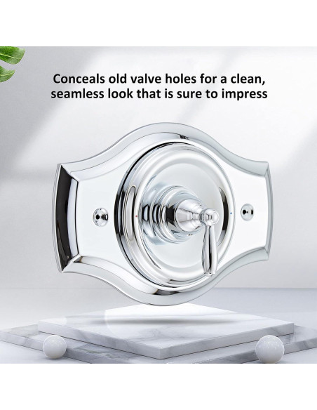 Placa de Cubierta de Ducha Tearel Cromo para 1 Manija