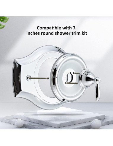 Placa de Cubierta de Ducha Tearel Cromo para 1 Manija