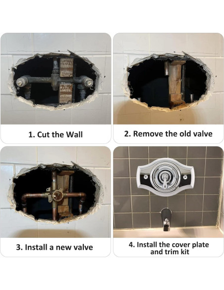 Placa de Cubierta de Ducha Tearel Cromo para 1 Manija