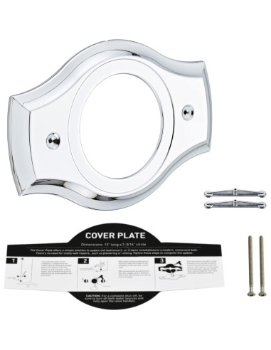 Placa de Cubierta de Ducha Tearel Cromo para 1 Manija