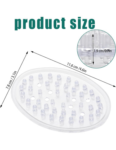 Plato de Jabón de Plástico Claro Sankoly - 2 Piezas, Drenante