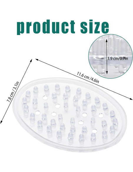 Plato de Jabón de Plástico Claro Sankoly - 2 Piezas, Drenante