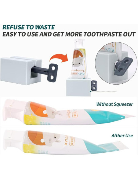 Exprimidor de Pasta de Dientes Y-Kelin 3 Piezas Rosa Blanco Azul