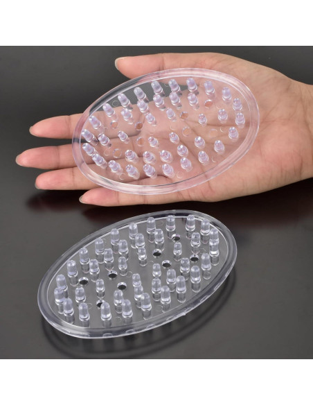 Plato de Jabón de Plástico Claro Sankoly - 2 Piezas, Drenante