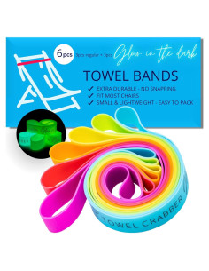 Bandas para Toallas Towel Crabber - Paquete de 6 Colores