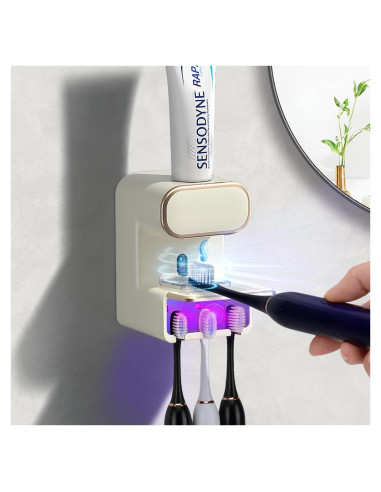 Dispensador Automático de Pasta de Dientes WREWING Beige