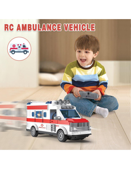 Ambulancia RC Dollox 1/30 Control Remoto 4 Canales LED
