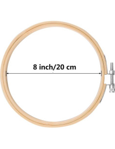 Aros de Bordado GIEMSON 12 Piezas 20 cm de Bambú 2