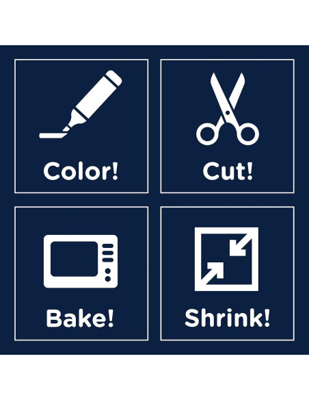 Paquete Creativo Shrinky Dinks Just Play 25 Hojas Cristalinas