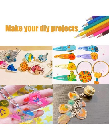 BAISDY 25 Hojas de Plástico Retráctil para Manualidades 17.8x20.3cm