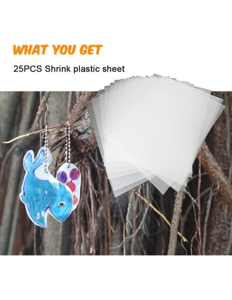 BAISDY 25 Hojas de Plástico Retráctil para Manualidades 17.8x20.3cm