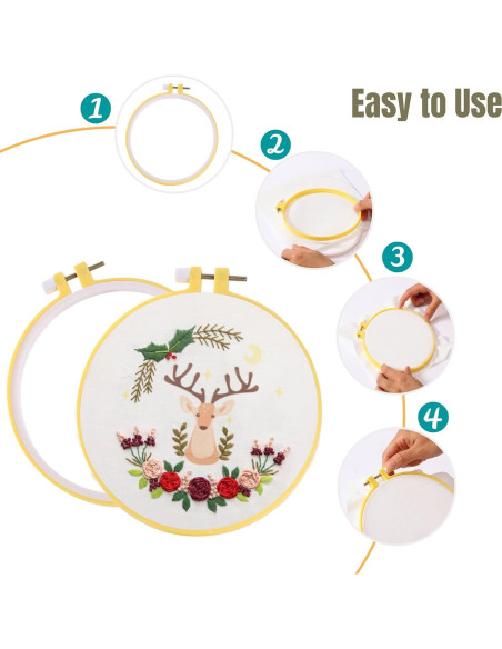 Juego de Aros de Bordado Mr. Pen 6 Piezas 8.6 a 25.9 cm Juego de Aros de Bordado Mr. Pen 6 Piezas 8.6 a 25.9 cm