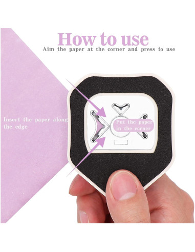 Perforador de Esquinas Redondeadas Jeemiter 3 en 1 - Cortador de Agujeros 4mm 7mm 10mm