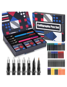 Juego de Plumas Caligráficas DTianSir con 7 Puntas y 60 Cartuchos