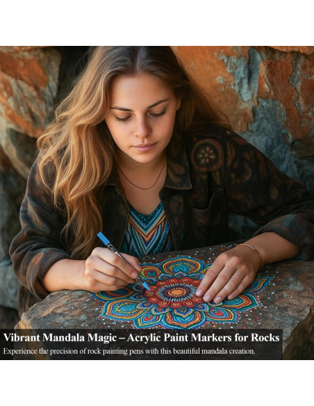 Marcadores de Pintura Acrílica Amafgle 24 Colores Doble Punta