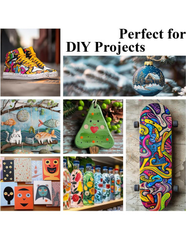 Marcadores de Pintura Acrílica Amafgle 24 Colores Doble Punta