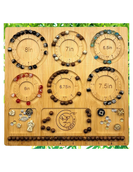 Tablero de Cuentas NOAVAOL de Bambú para Joyería DIY 25x24cm
