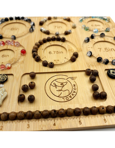 Tablero de Cuentas NOAVAOL de Bambú para Joyería DIY 25x24cm