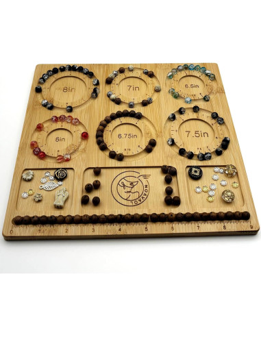 Tablero de Cuentas NOAVAOL de Bambú para Joyería DIY 25x24cm