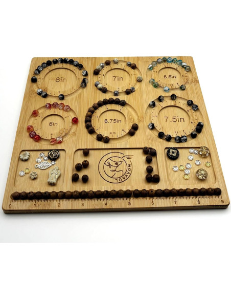Tablero de Cuentas NOAVAOL de Bambú para Joyería DIY 25x24cm