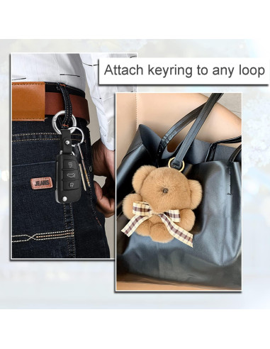 10 Piezas Anillos de Resorte Metal CooBigo 25 mm Negro