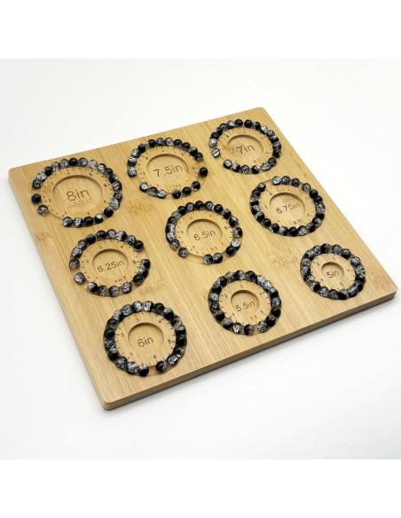 Tablero de Cuentas Petoysoso de Bambú para Joyas 24.9x22.9 cm