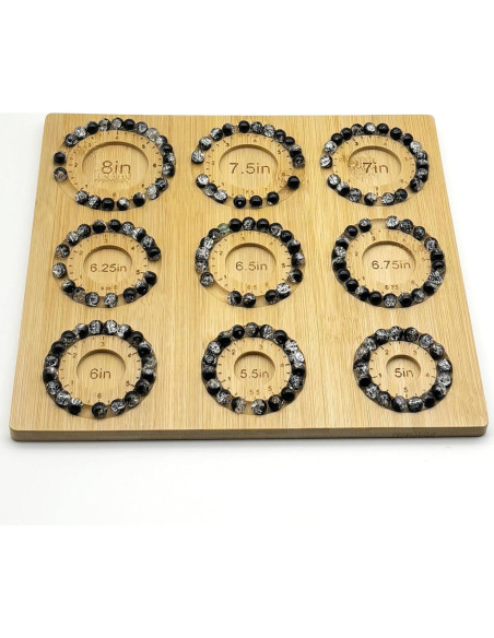 Tablero de Cuentas Petoysoso de Bambú para Joyas 24.9x22.9 cm