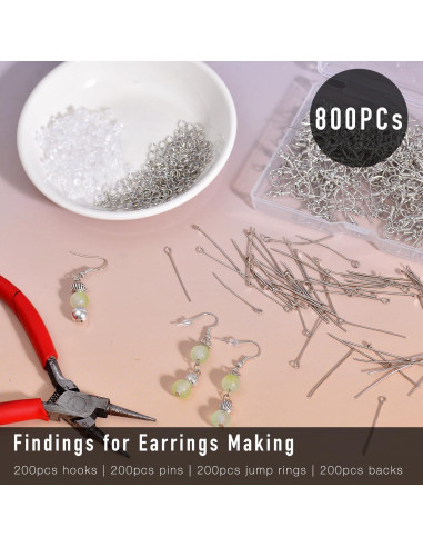 Ganchos Hipoalergénicos para Pendientes Stino 800 Piezas