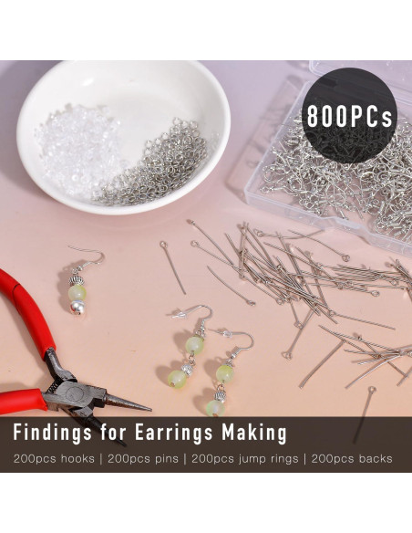 Ganchos Hipoalergénicos para Pendientes Stino 800 Piezas