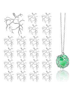Hicarer 20 Pcs Colgantes Rama Metal para Joyería DIY