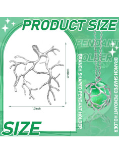 Hicarer 20 Pcs Colgantes Rama Metal para Joyería DIY 2