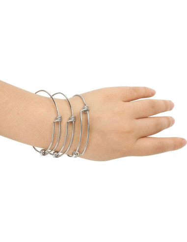 Set de 12 Pulseras Expandibles ALEXCRAFT de Acero Inoxidable 16 GA