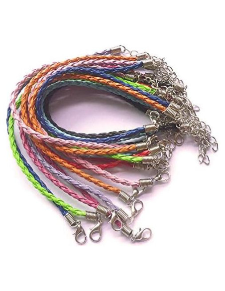 Cuerdas de Cuero Trenzadas Onwon 50 PCS Multicolor 23.5 cm